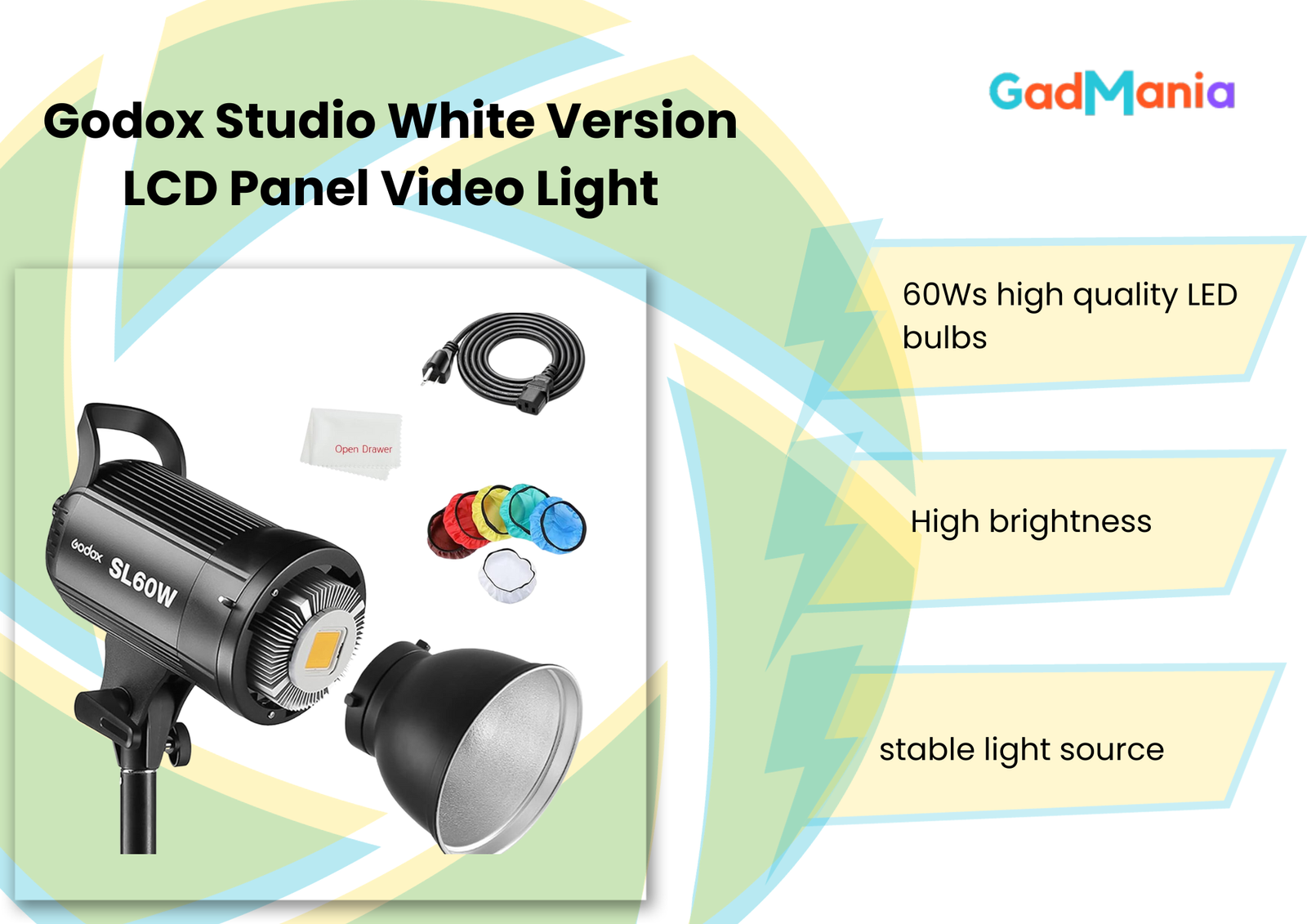 Godox Studio White Version LCD Panel Video Light