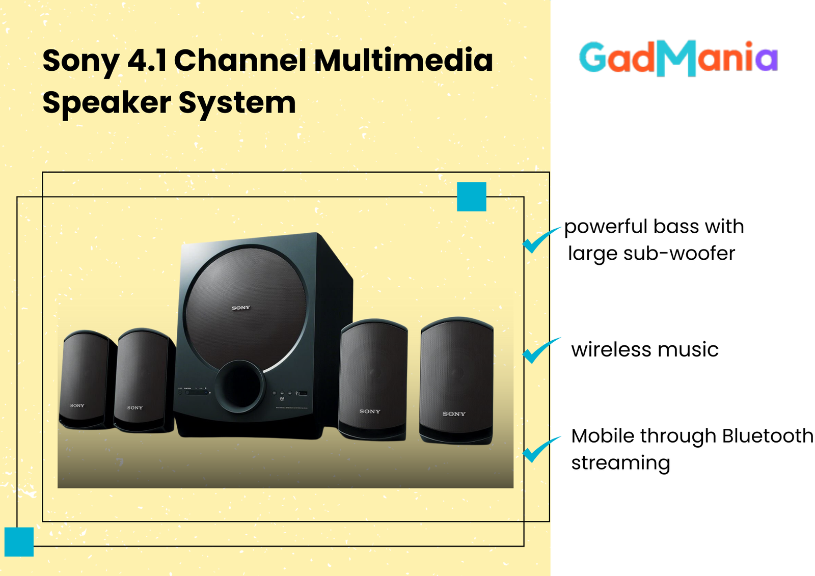Sony 4.1 Channel Multimedia Speaker System