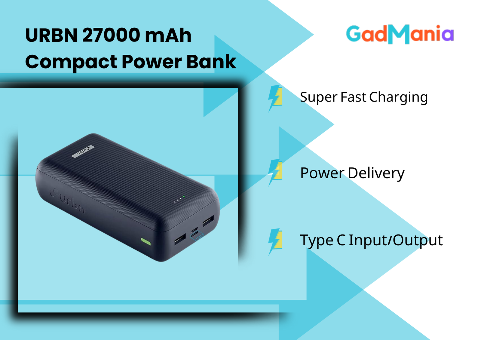 URBN 27000 mAh Compact Power Bank