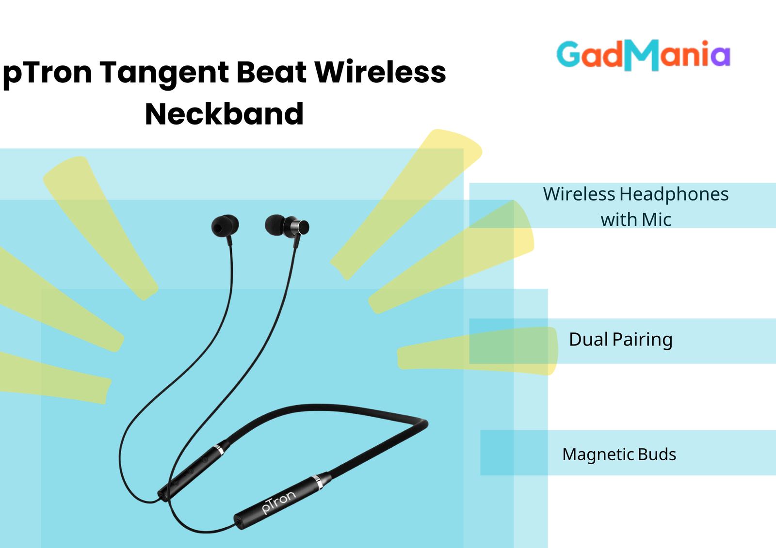 pTron Tangent Beat Wireless Neckband